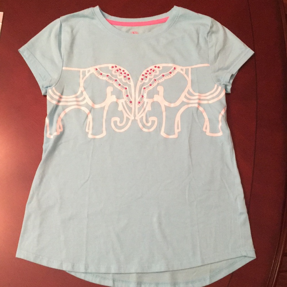 GUC! Aqua Tee with elephants
